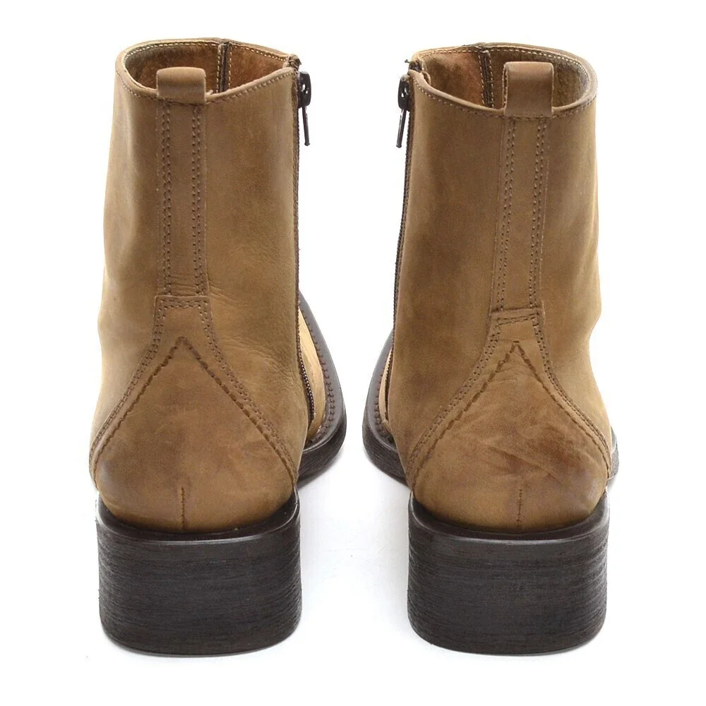 Men S COLLECTION by Skechers Tan Moto Biker Boots 9 M